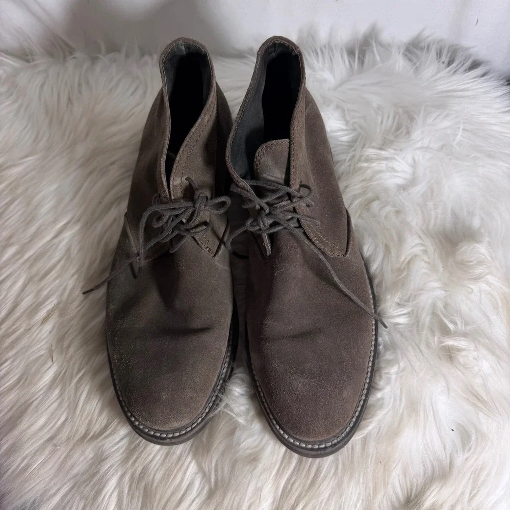 Free Press Mens Brown Suede Chukka Boots Desert Lace Up Shoes